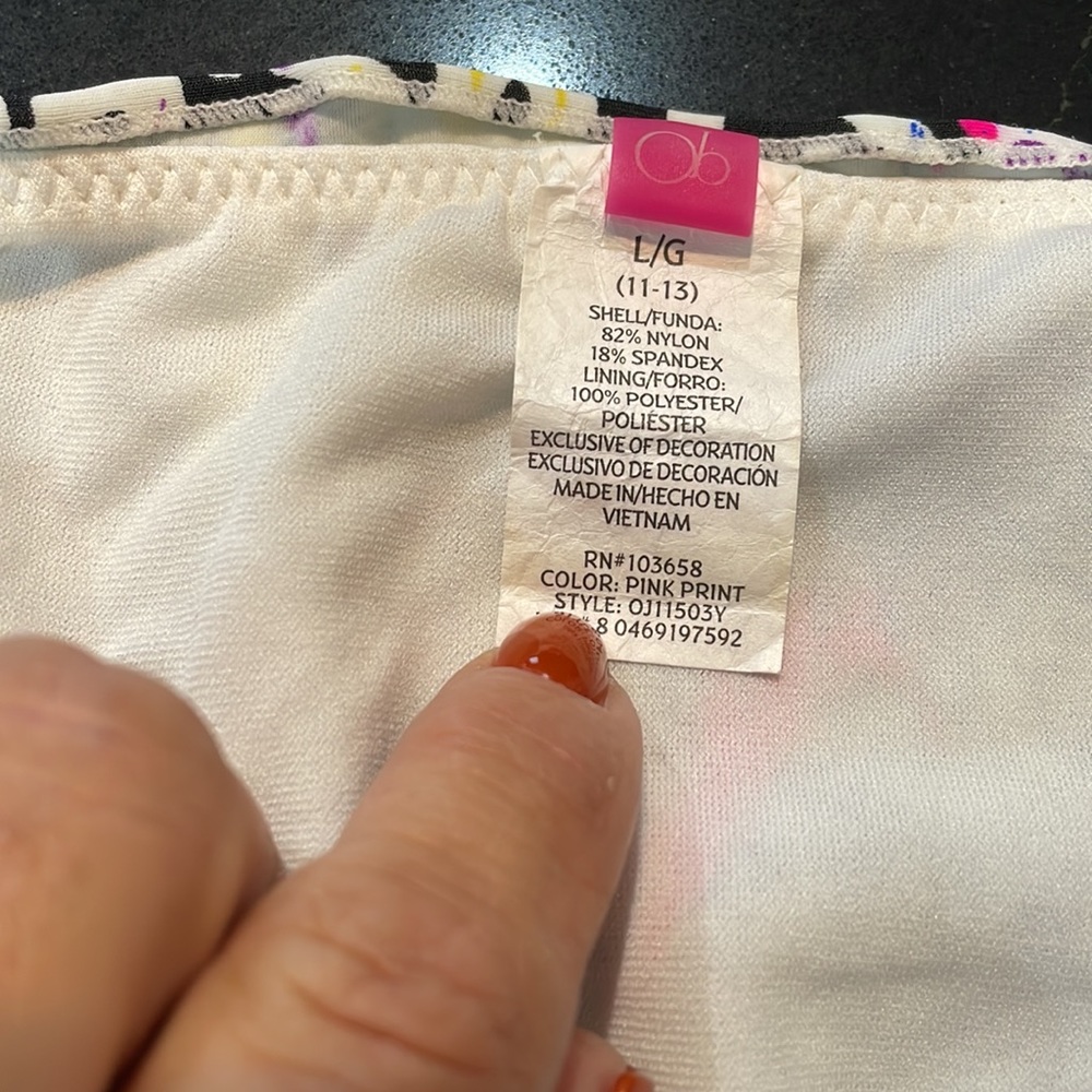 Set of 1 one piece Swim suit size 8 & 1 bikini top/ bottom 2 tops & 1 bottom NHC - Picture 10 of 16